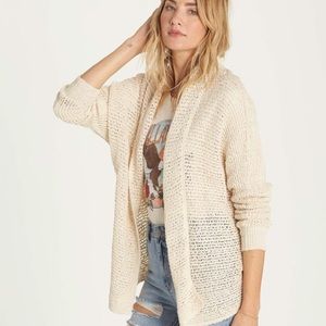 Billabong Cream Knit Cardigan Size M